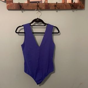 Free People royal blue bodysuit